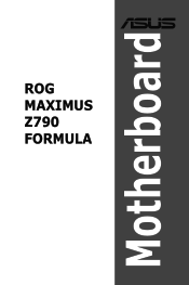 Asus ROG MAXIMUS Z790 FORMULA Users Manual English