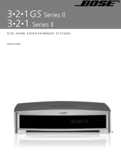 Bose 321 GS Series II Owner's guide