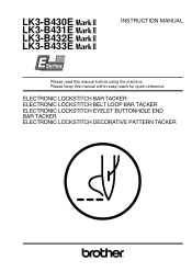 Brother International LK3-B430E MKII Instruction Manual - English