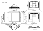 NEC LCD1770V-BK MultiSync LCD1770V-BK Mechanical Drawing