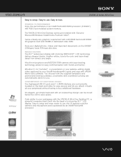 Sony VGC-JS240J Marketing Specifications (VGC-JS240J/S)