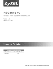 ZyXEL NBG4615 v2 User Guide