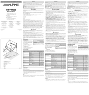 Alpine MRV-M250 Owner's Manual (english, French, Espanol)