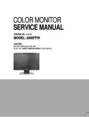 Dell 2005FPW Service Manual