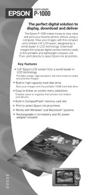 Epson P-1000 Product Brochure