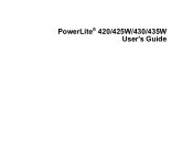 Epson PowerLite 425W User's Guide