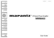 Marantz MM8003 MM8003 User Manual - English