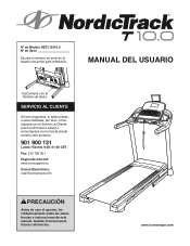 NordicTrack T 10.0 Treadmill Spanish Manual