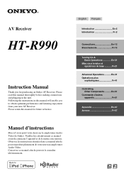 Onkyo HT-R990 Owners Manual