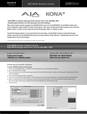 Sony SRW5800/2 Brochure (AJA KONA 3 HDCAM SR Workflow Guide)
