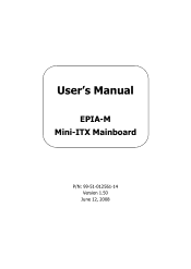 Via EPIA-ME6000G User Manual