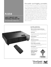 ViewSonic PJ358 PJ358 Specification Sheet