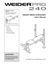 Weider Pro 240 English Manual