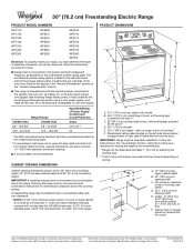 Whirlpool WFE745H0FH Dimension Guide