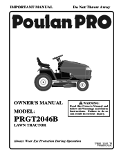Poulan PRGT2046B User Manual