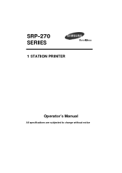 Samsung SRP-270AP Operation Manual
