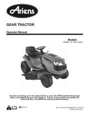 Ariens Lawn Tractor 17/42 Owners Manual