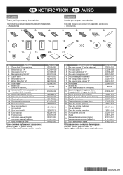 Brother International CE1008 Notification about included accessories
