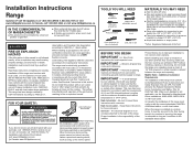 GE JGBS30DEKWW Installation Instructions