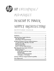 HP 8000 HP Enterprise/Mid-Market Desktop PC Power Supply Architecture