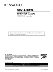 Kenwood DRV-A601W Operation Manual