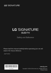 LG OLED77ZXPUA Owners Manual