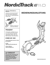 NordicTrack E11.0 Elliptical German Manual