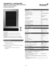 Thermador T24UW810LS Product Specs
