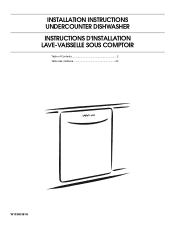 Whirlpool WDT910SAYH Installation Guide
