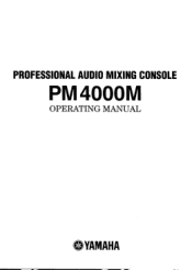 Yamaha PM4000M Owner's Manual (image)