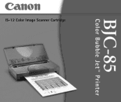 Canon BJC-85 User manual for the BJC-85 IS12