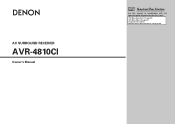 Denon AVR4810CI Owners Manual - English
