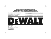 Dewalt DWE4887 Instruction Manual
