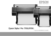 Epson Stylus Pro 7700 Quick Reference Guide