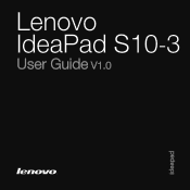 Lenovo S10-3 Laptop Lenovo IdeaPad S10-3 User Guide V1.0
