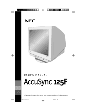 NEC AS125F AccuSync 125F User's Manual