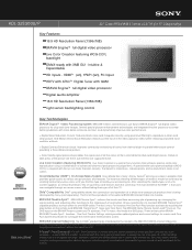 Sony KDL-32S3000P Marketing Specifications (Pink model)