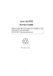 Acer AL1932 AL1932 Service Guide