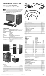 Compaq 8180 Illustrated Parts & Service Map: HP Compaq 8100 and 8180 Elite Convertible Minitower Business PC