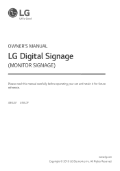 LG 49VL5F-A Owners Manual