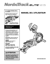 NordicTrack Elite 12.5 Elliptical French Manual