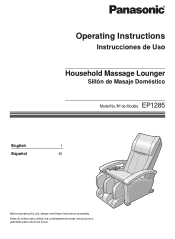 Panasonic EP-1285 EP1285KL Owner's Manual (English)