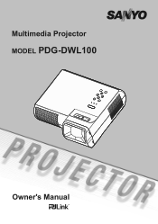 Sanyo PDG-DWL100 Owner's Manual