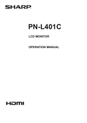 Sharp PN-L401C Pen Software Operation Manual