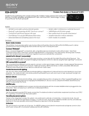 Sony RDH-GTK37iP Marketing Specifications