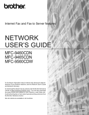 Brother International MFC-9460CDN IFAX Network Users Manual - English