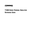 Compaq T1000 T1000 Series Terminal Emulation Guide
