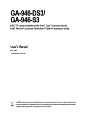 Gigabyte GA-946-DS3 Manual