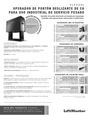 LiftMaster SL585UL SL585UL Product Guide - Spanish