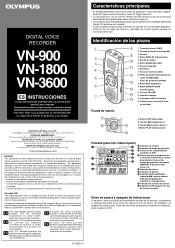 Olympus VN-1800 VN-900 Instrucciones (Espa?ol)